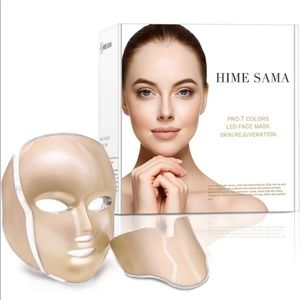 HIME SAMA Led Face Mask, Pro 7 Color Led Face Mask Skincare for Face and Neck